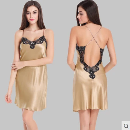 Женское шелковое нижнее белье летняя ночная рубашка из сатина|lingerie retail|lingerie