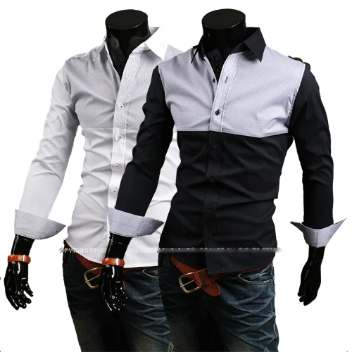 New autumn outfit joining together the wind hitting scene of a man's shirt Men's contracted leisure business long sleeve shirts |