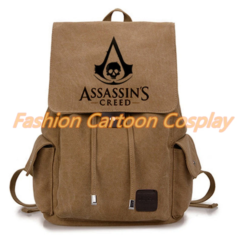 Рюкзак для подростков из парусины Assassin's CreedCos детские школьные сумки мальчиков