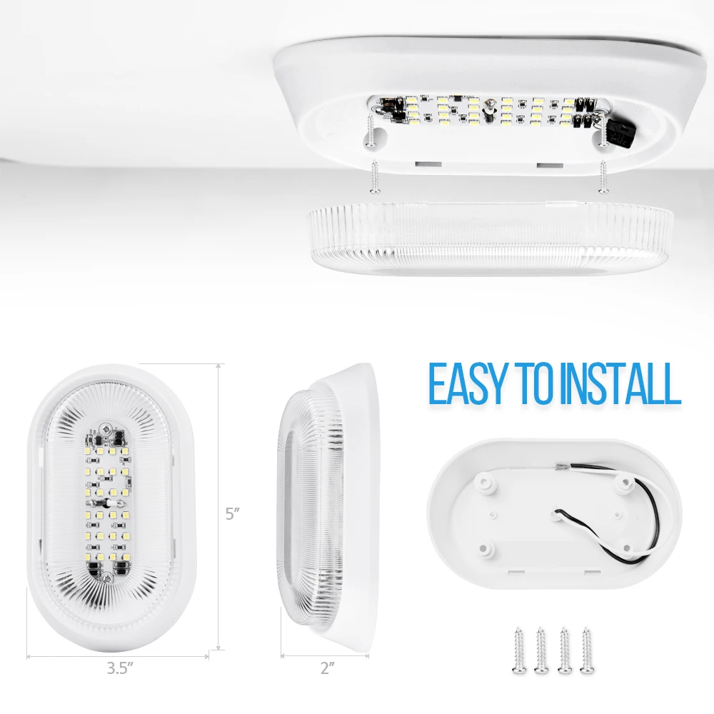 MICTUNING 2 шт. RV внешний светодиодный фсветильник для крыльца Универсальный 12 В