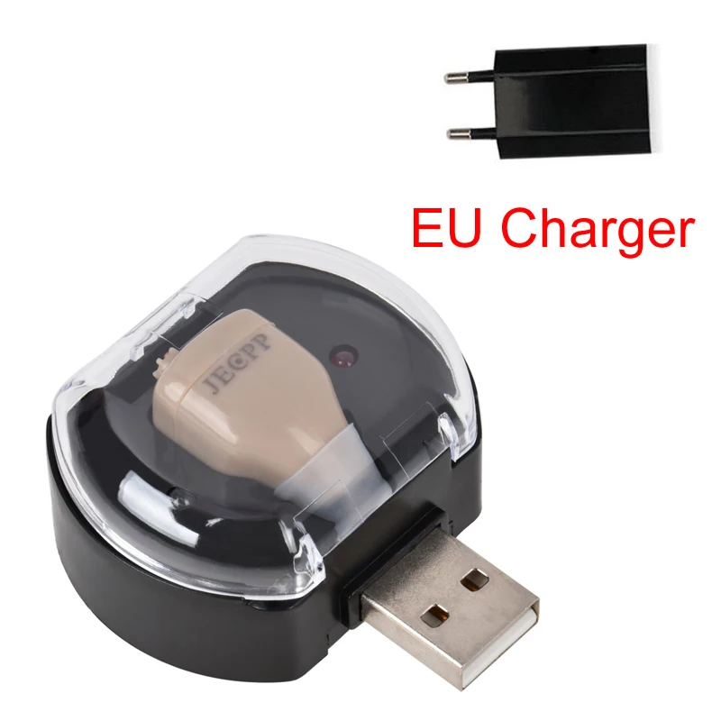 EU charger ZDC-900CF невидимый беспроводной мини слуховой аппарат цифровой усилитель звука усилитель - Цвет: EU charger