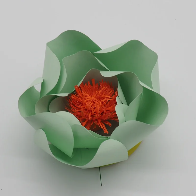 1 Piece 20CM Cardstock Customized Giant Paper Flower For Wedding Backdrops Windows Display Kids' Room Deco Mix Green Orange | Дом и сад