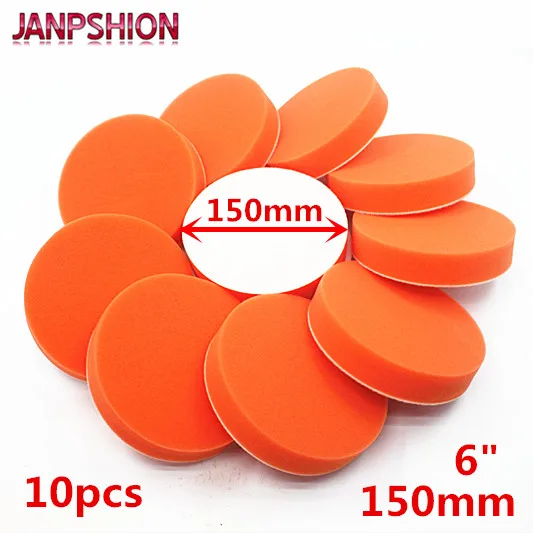 JANPSHION 10 шт 150 мм полная полировка полировальные колодки 6 &quotплоская губка