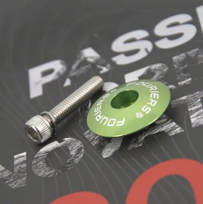 Apple green FOURIERS велосипедная гарнитура верхняя крышка с винтами из нержавеющей стали Болт подходит на 1-1/8 вилка MTB шоссейная велосипедная гарнитура велосипедная часть - Цвет: Apple green