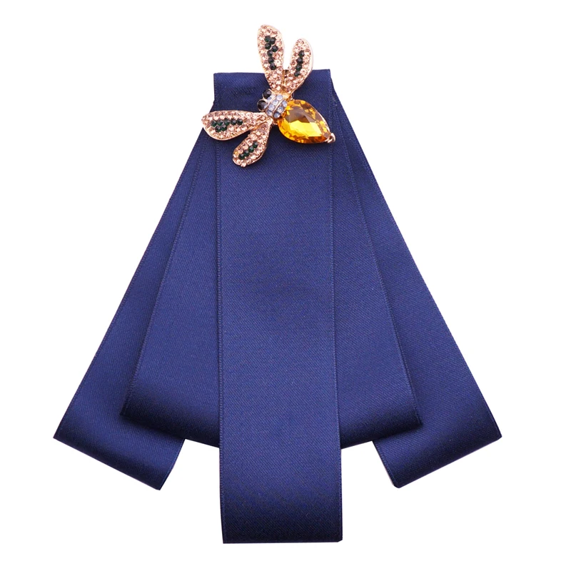 Кристалл пчела броши бант для женские платья рубашки воротник корсаж броги