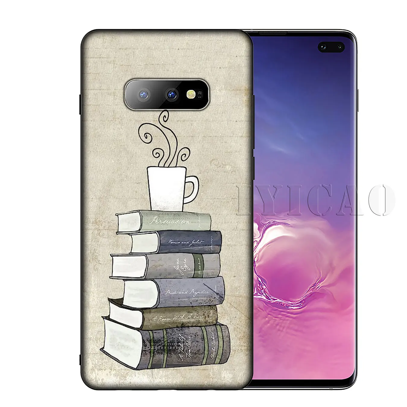 Ok But First Coffee Book Girl Soft Silicone Phone Case for Samsung Galaxy S20 Ultra S10 Lite S9 S8 Plus S6 S7 Edge S10e |