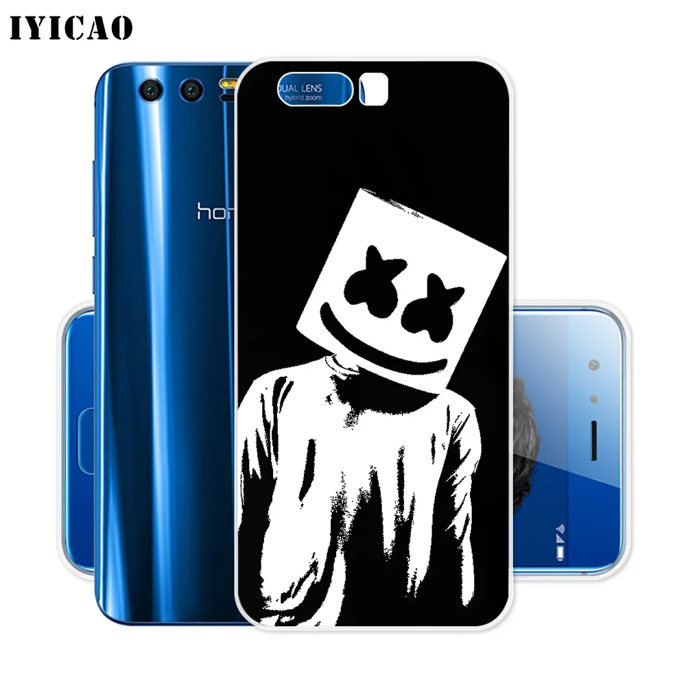 Мягкий силиконовый чехол IYICAO Marshmello для DJ Huawei Y9 Y7 Y6 Prime 2018 Honor 8C 8X 8 9 10 Lite 7X 7C 6A 7A