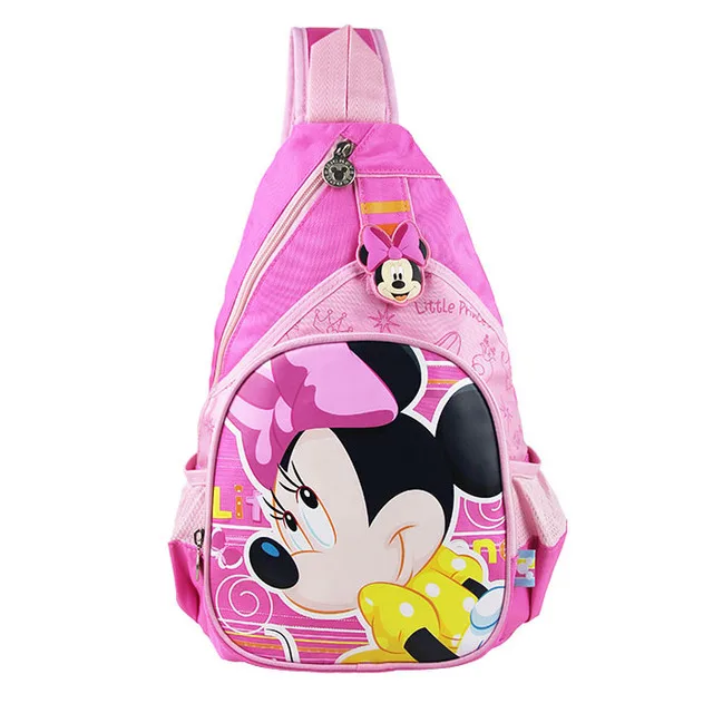Rose red Disney Kid Hobos Микки Минни начальной школы сумки на плечо для мальчиков и девочек с книгой мультфильм дети легкий сумка-мессенджер - Цвет: Rose red