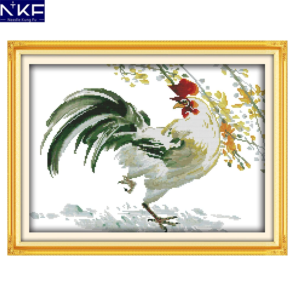 

NKF The big cock animal style needlepoint stocking kits Chinese cross stitch sets for home decoration
