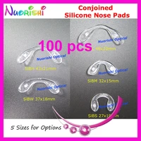 100pcs clear soft conjoined bridge silicone glasses eyeglass spectacle eyewear nose pads 5 sizes accessories sib free shipping