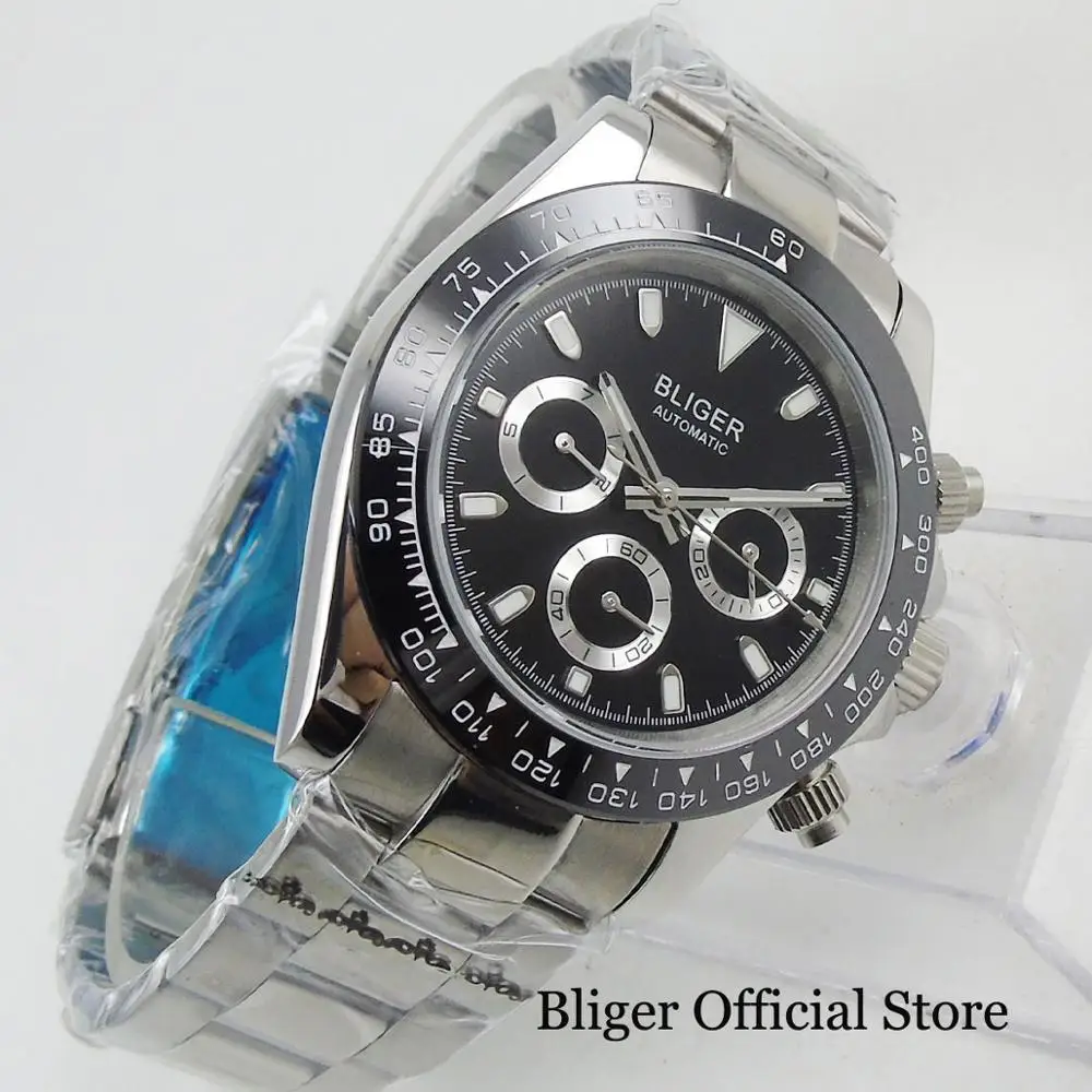 

Top Brand High Quality Mechanical Men's Watch With Date Function Glass Automatic Movement