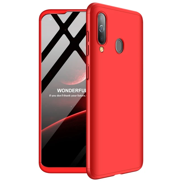 Красный Полный защитный чехол для Samsung A10 A20 A30 A40 A50 A60 A70, матовая задняя крышка для телефона Samsung Galaxy A70 A50 A30, жесткий защитный чехол - Цвет: Красный