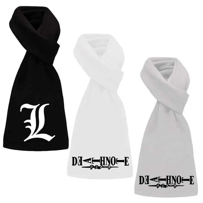 Anime Death Note L Lawliet Ryuuku Warp-knitted Velvet Scarf Winter Warm Fleece Scarves Cosplay Shawl Neckerchief Muffler Gift |