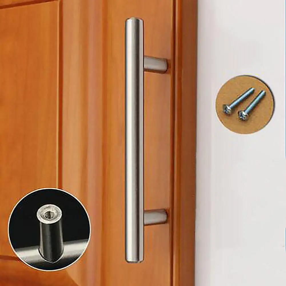 Нержавеющая сталь Т образная прямой дверца кухонного шкафа ящика Потяните ручки