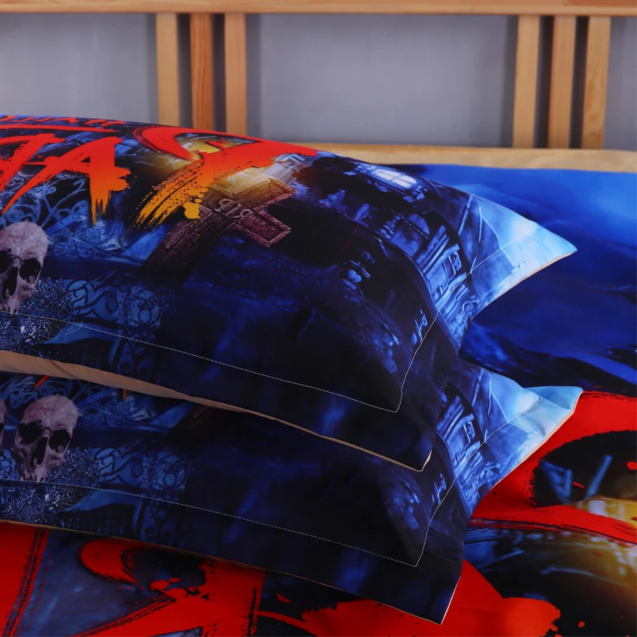 Happy Halloween озорной черный белый цвет Тыква Постельное белье дети/Обувь для