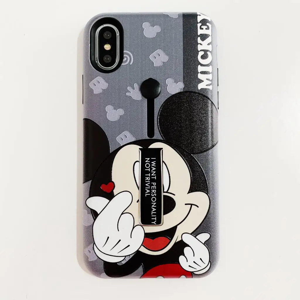 Пара 3D мультфильм Disneys Микки и Минни чехол для iPhone 6 6S 7 8 Plus X xr xs max Невидимый