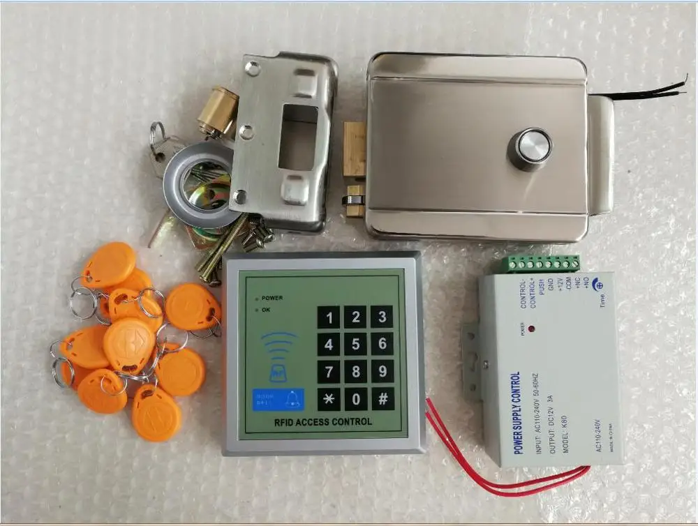 10 tags kit Электронный Ворота блокировки болт с 125 кГц RFID входной двери клавиатура для Система контроля доступа для Офис - Цвет: 10 tags kit