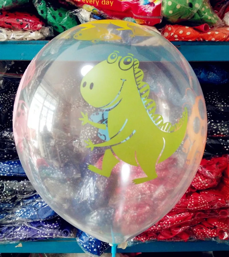 25 шт. 12 дюймов динозавр & горошек прозрачные звезды жемчужные печатные детские