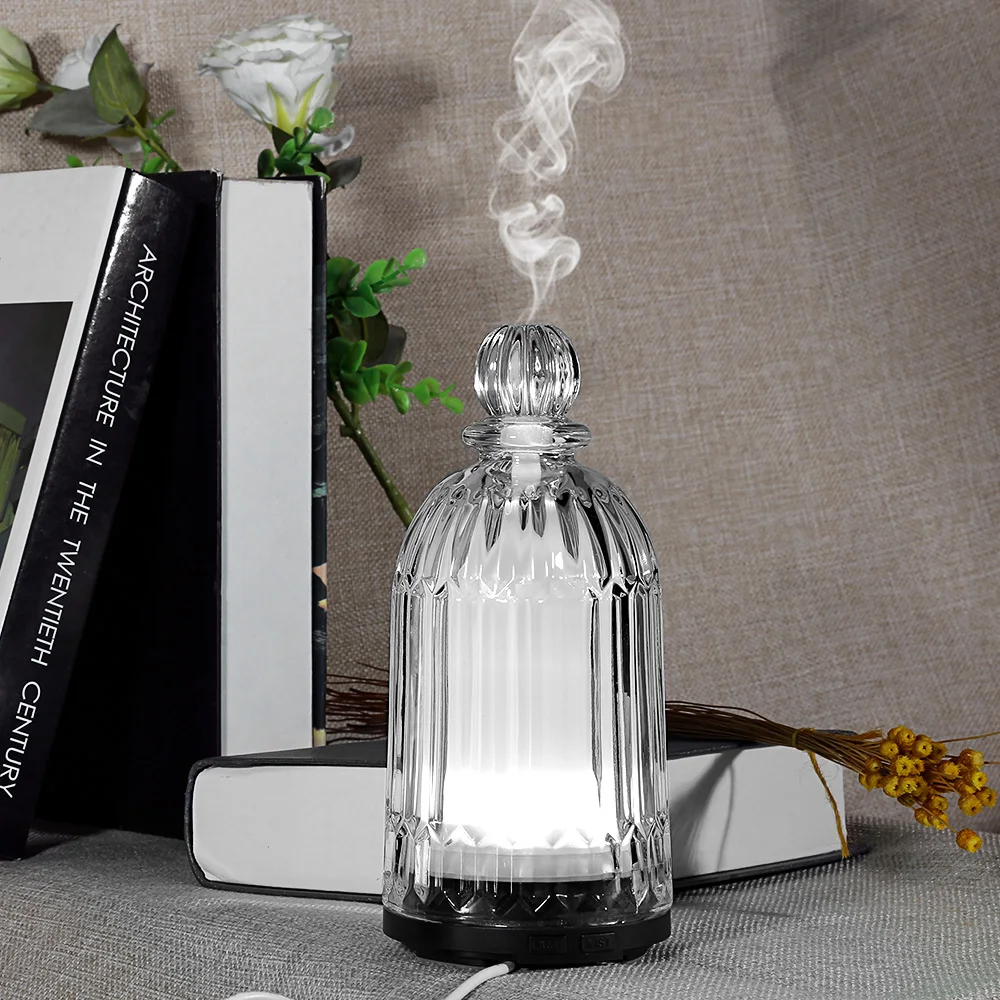 Аромадиффузор стеклянный со светодиодной подсветкой 120 мл|oil burner|aroma lamparoma lamps oil