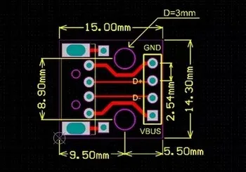 5 шт./лот адаптер USB для DIP конвертер 4 pin 2 54 мм печатной платы источник питания DIY