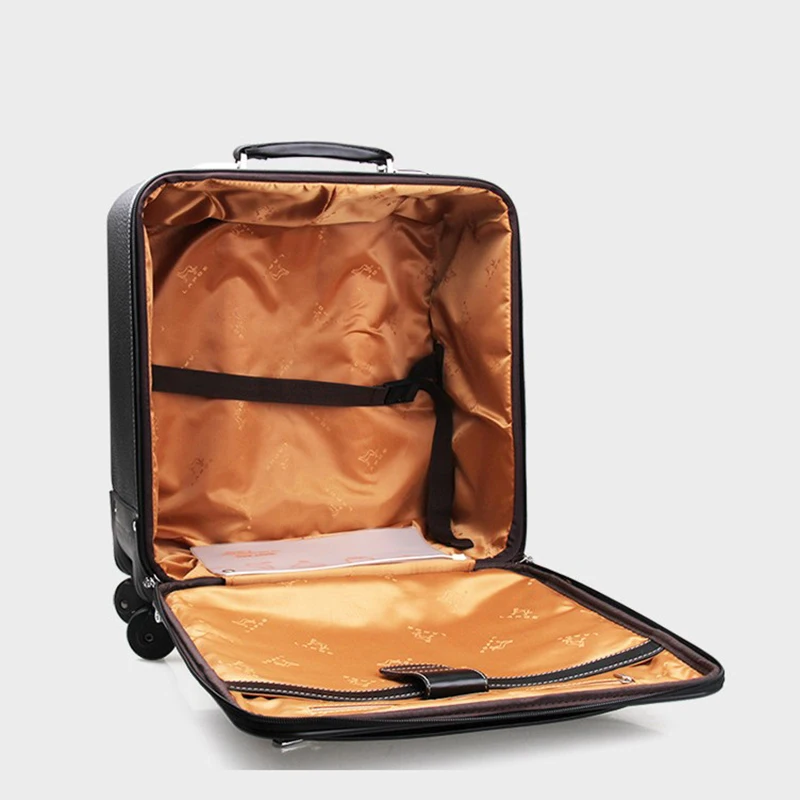 Carrylove 1" 20" 2" дюймов черный кожаный чемодан на колесиках сумка spinner carry на колесиках