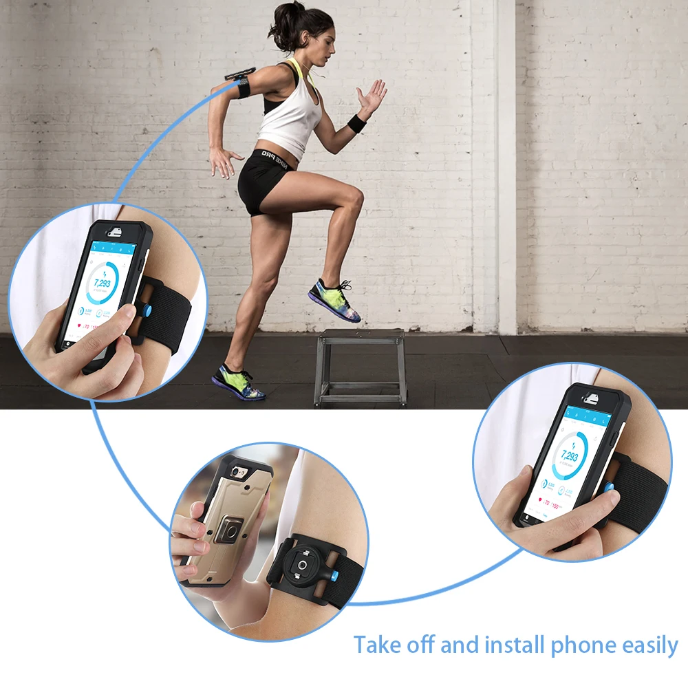 Универсальная повязка на руку для телефона чехол с зажимом iPhone 6 6S 7 Plus