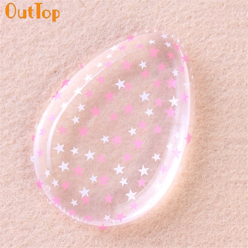 OutTop любовь 1 шт. с цветочным принтом прозрачный силиконовый Макияж Puff тональный
