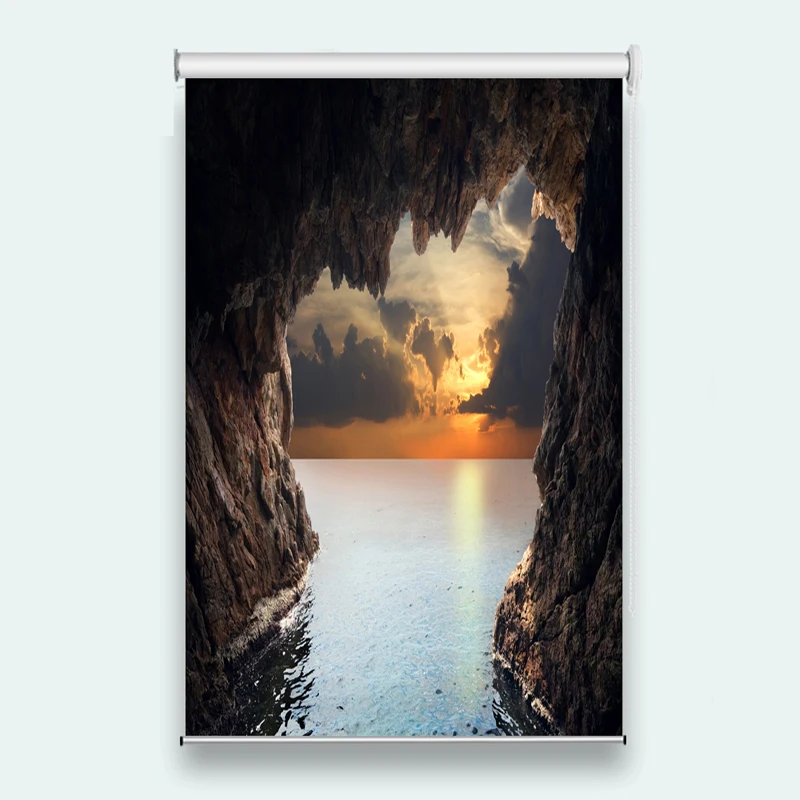 Творческий рулонные солнцезащитные шторы для гостиная спальня кухня украшения 3D