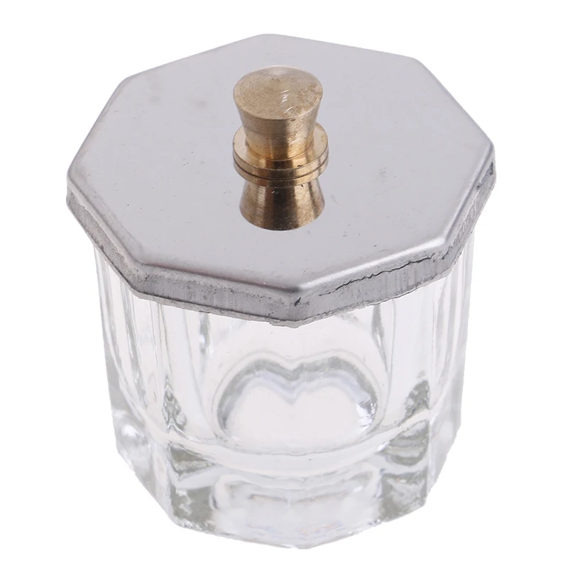 Новинка акриловое Хрустальное стекло для ногтей чашка с крышкой жидкий порошок