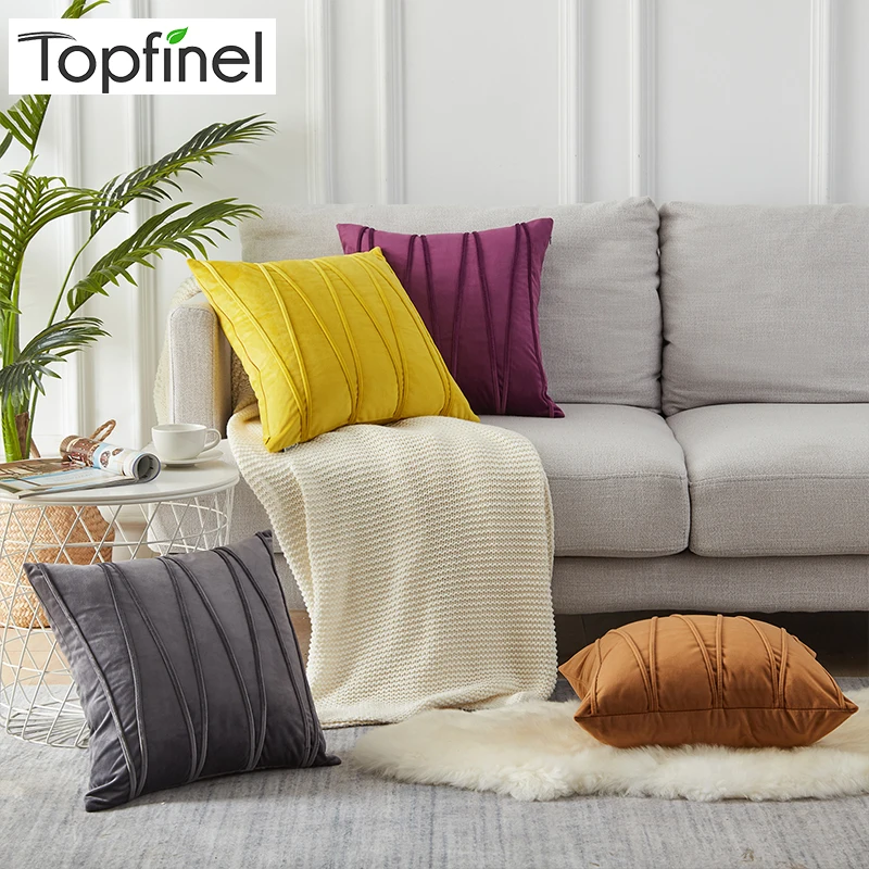 Рождественские мягкие бархатные наволочки в полоску чехлы для подушек