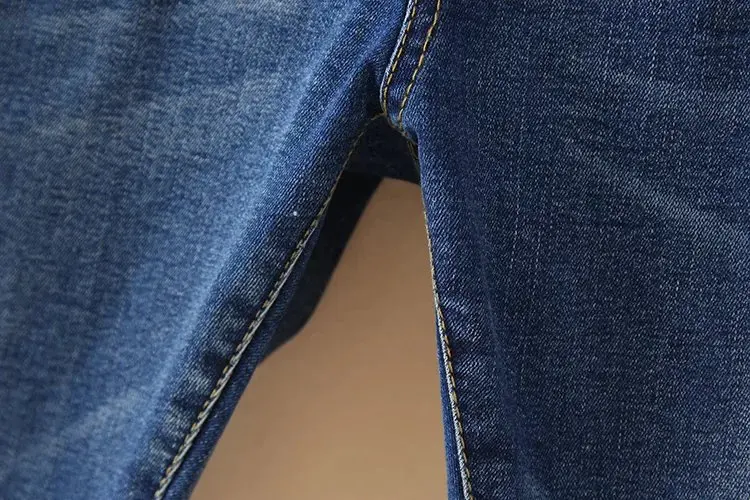 2019 плюс Размеры повседневные джинсы сезон: весна–лето Женская одежда Мода