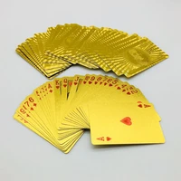 1 pcs golden playing card waterproof cards foil deck magic trick 24k gold poker plastic pvc playing card