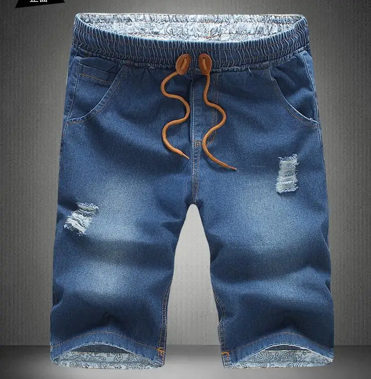 Мужская хлопковая одежда с принтом повседневные ковбойские шорты эластичной