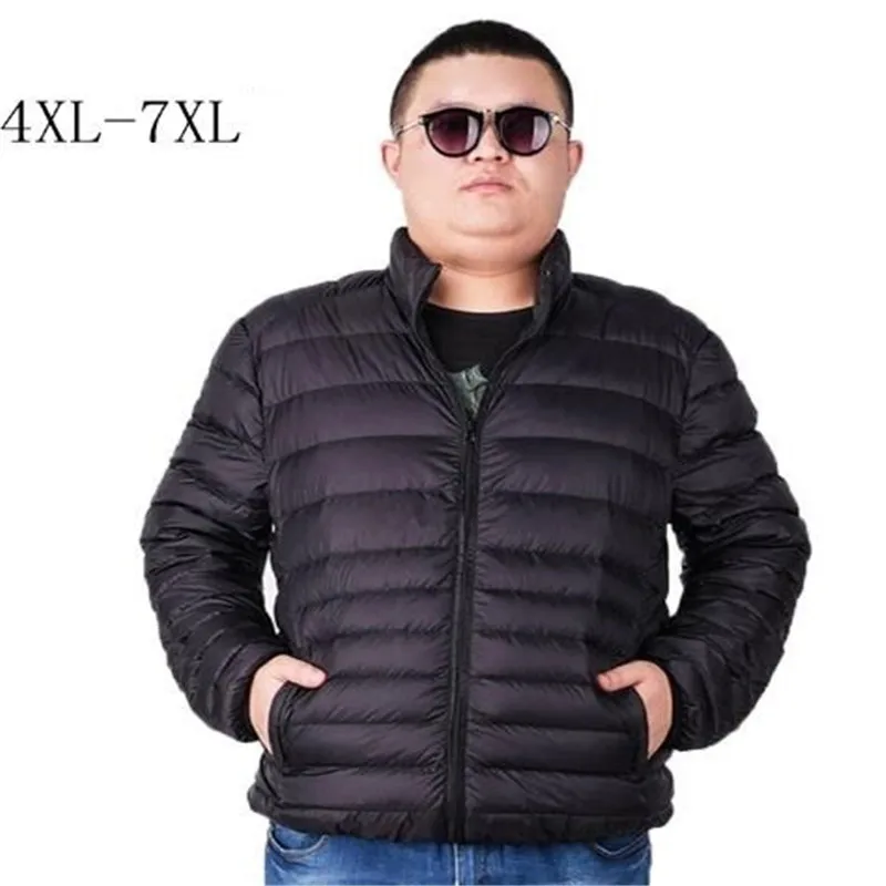 Бренд плюс 5XL 6XL 7XL ультра легкий пуховик мужской большой размер Мужская Легкая