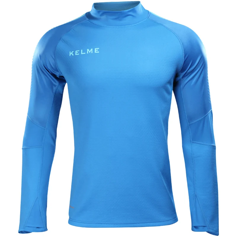 KELME мужские профессиональные футбольные тренировочные футболки с длинным рукавом, Индивидуальные Тренировочные длинные рубашки 3871501 - Цвет: Blue