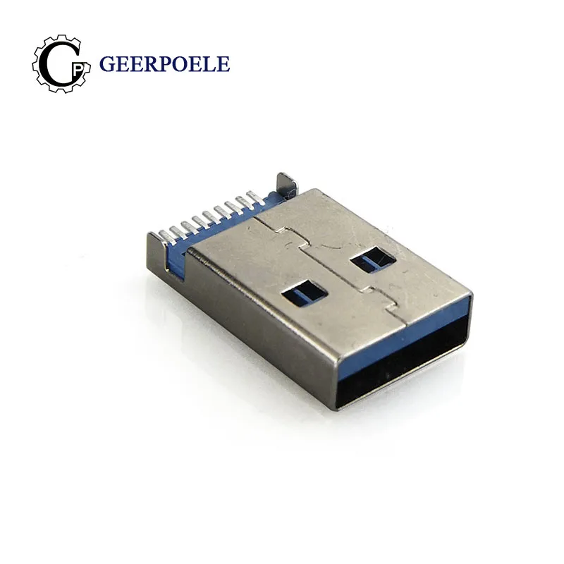 10 шт./лот USB 3 0 штекерные разъемы типа A SMT разъем штепсельная вилка клеммы