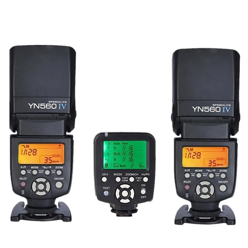 2PICS YN560IV 3 фотографии Yongnuo YN560IV YN-560 IV Беспроводная вспышка Speedlite с YN560TX II для Canon Nikon Pentax D3300 D3200 D3100 D3000 D7100 - Цвет: 2PICS YN560IV