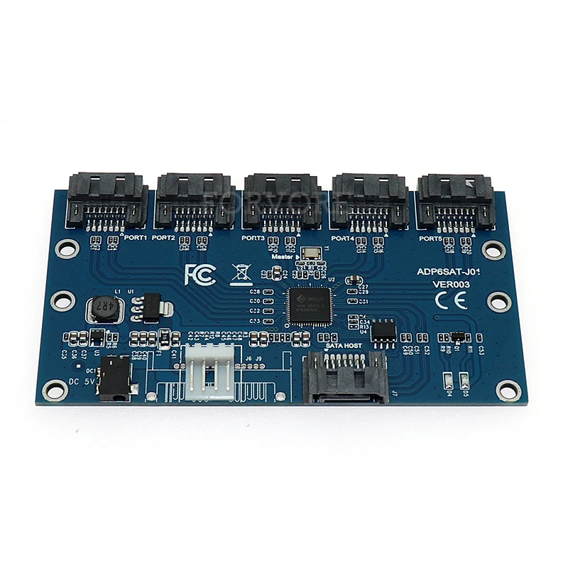 Карта адаптера SATA 1 до SATAII/SATA2 5 Порты и разъёмы множитель конвертер Riser 3 0 карты JMB321