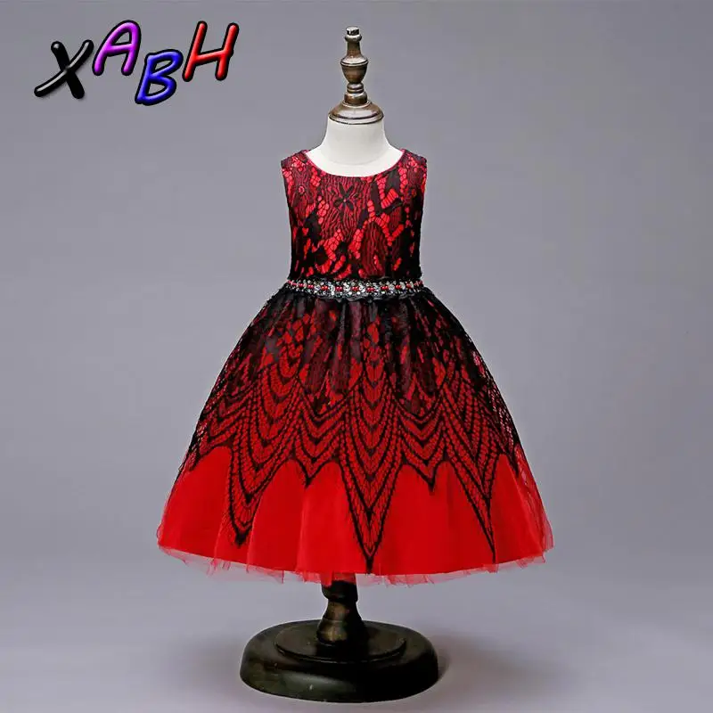 Children's dress princess lace Costume performance clothing Paillette Cotton Casual Summer Floral Sundress Party | Детская одежда и