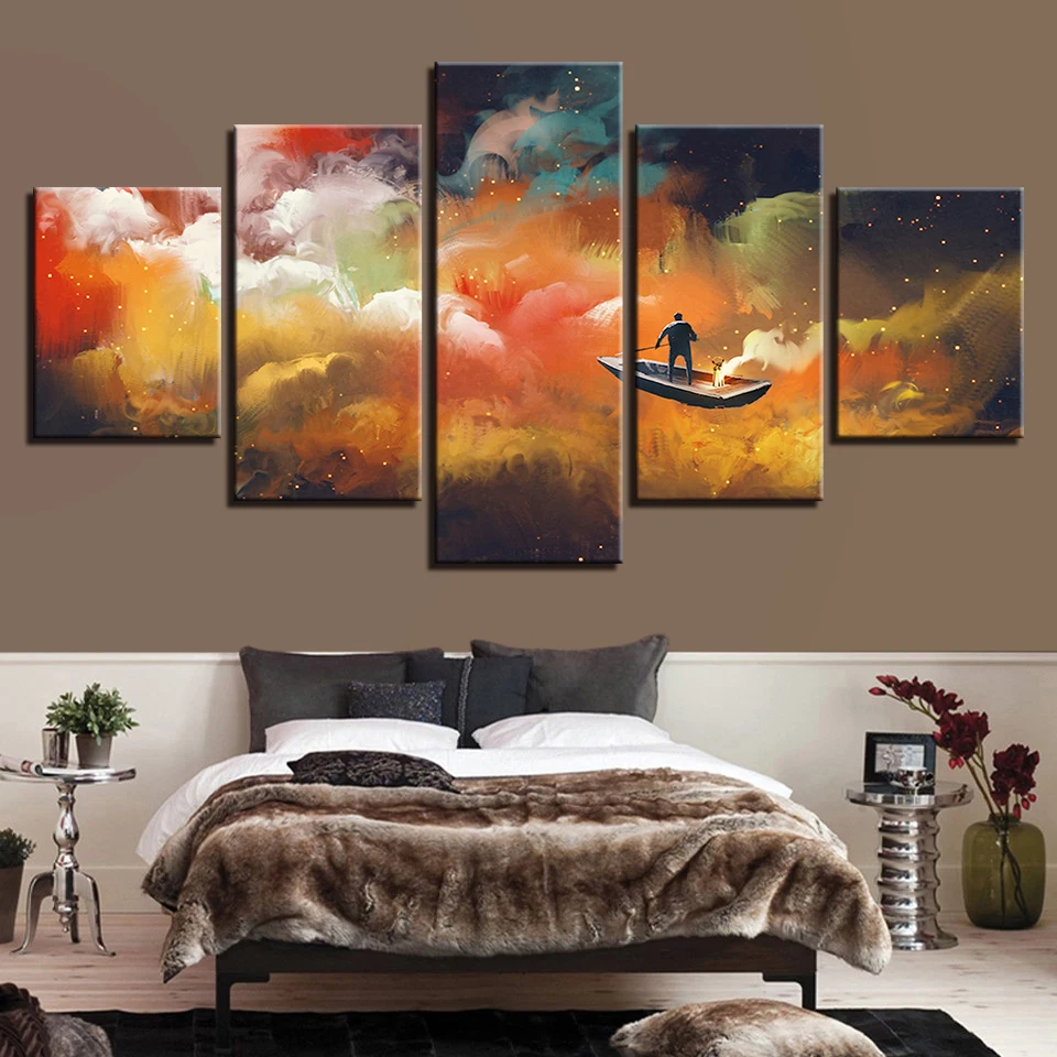 Космическая земля Юпитер Венера Солнце Луна и Вселенная 5 шт. настенные картины