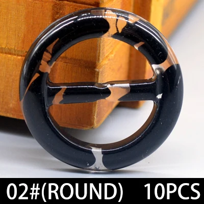 02(round) 10pcs Новинка, 10 шт./лот, круглый цветок, резиновая пряжка для ремня для женщин, футболка, платье, dscarf, декоративная пряжка, ремесла, аксессуары для одежды, сделай сам - Цвет: 02(round) 10pcs
