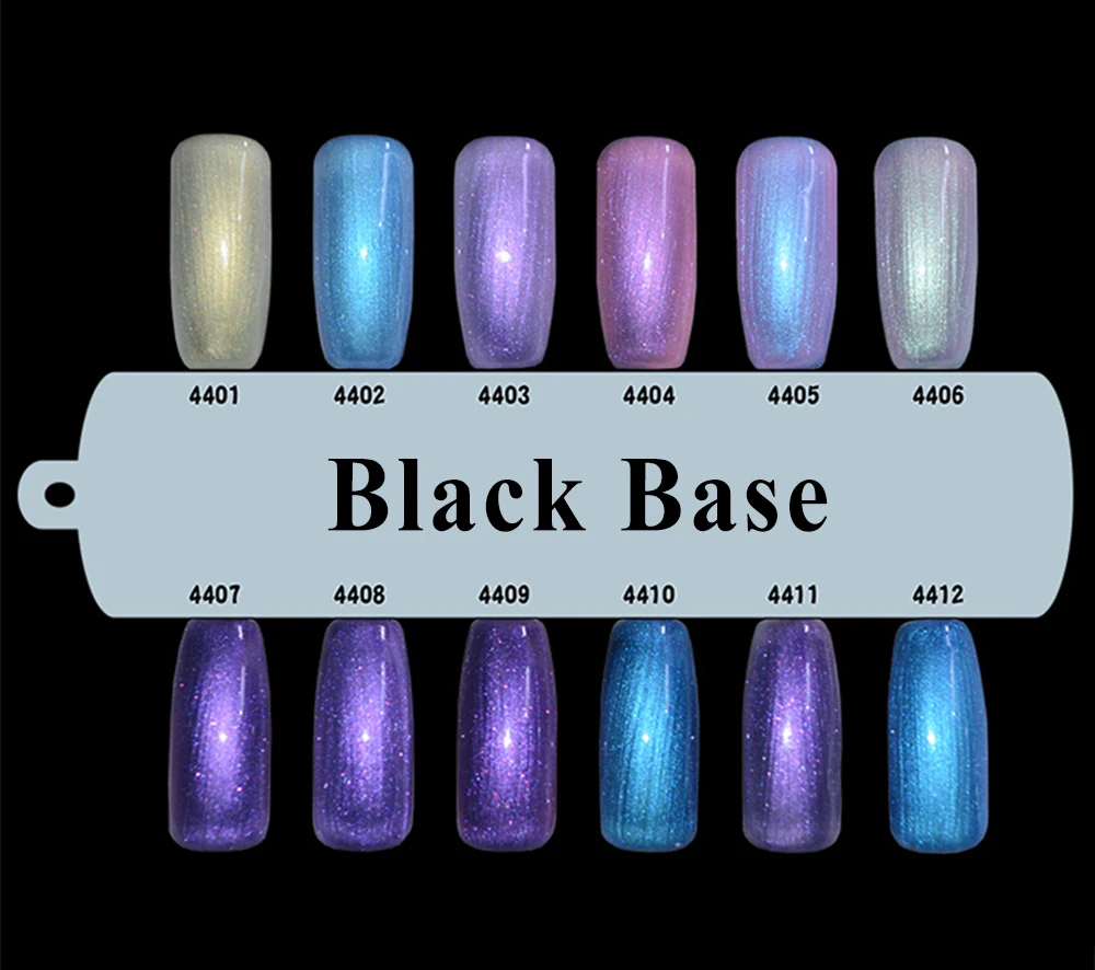 Набор из 12 штук Гель лак для ногтей 15 мл блестящий жемчужный (1 основа 1 Топ 10