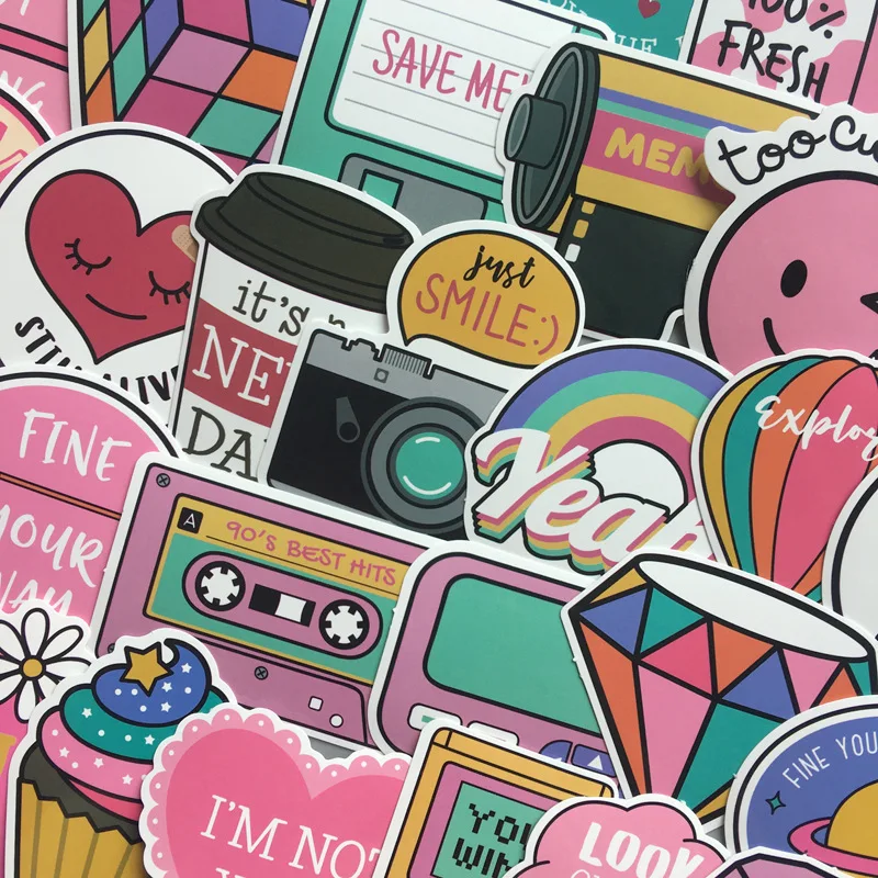Фото 60Pcs/Pack PVC Waterproof Pink Girls Fun Lovely Stickers Toys Luggage Sticker For Moto Car & Suitcase Cool Fashion Laptop Decals Игрушки 60Pcs/Pack PVC Waterproof Pink Girls Fun Lovely Stickers Toys Luggage Sticker For Moto Car & Suitcase Cool Fashion Laptop Decals Игрушки