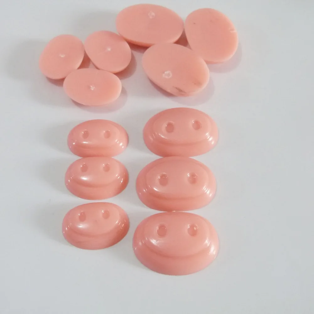 100 шт./лот --- 20x27 мм-25x34 мм телесного цвета плоский нос пластиковый кукольный нос для diy плюшевых игрушек -- размер на выбор
