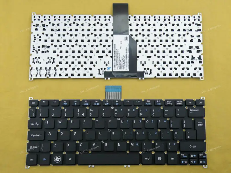 Новая английская клавиатура для ноутбука Acer S3-951 S3-391 S5-391 Aspire One 725 756 TravelMate B1 Black |
