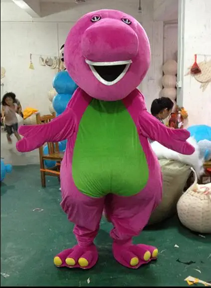 

High Quality Adult Large Barney Cartoon Mascot Costumes on Free Shipping