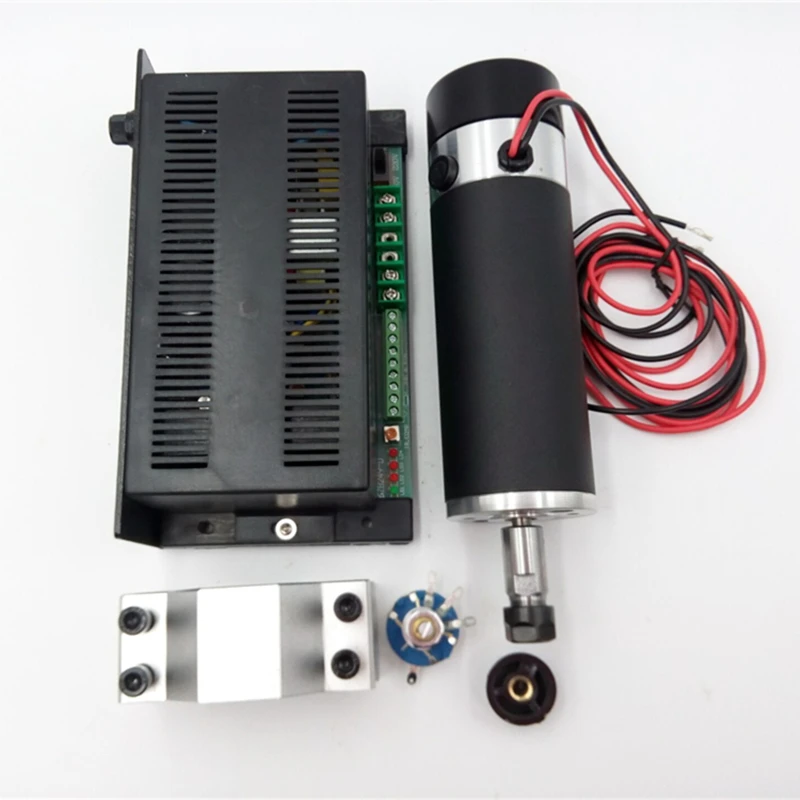 Шпиндель с ЧПУ 0 6kw 600w ER11 двигатель шпинделя постоянного тока + Mach3 блок питания