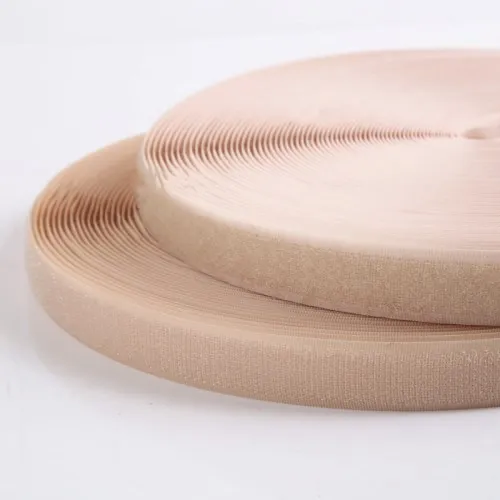 Beige 2,5 см* 5 м/пара не самоклеющаяся Волшебная крепежная лента DIY полиэстер нейлоновые крючок-петля лента с липучками для шитья аксессуары не сильный клей - Цвет: Beige