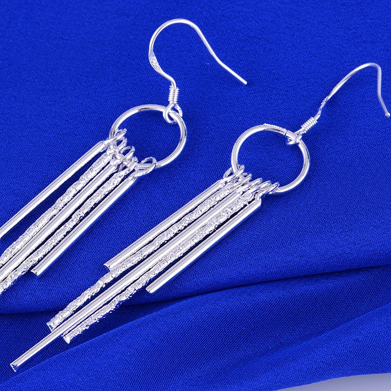 Посеребренные серьги посеребренные модные ювелирные изделия кулон Блестящий