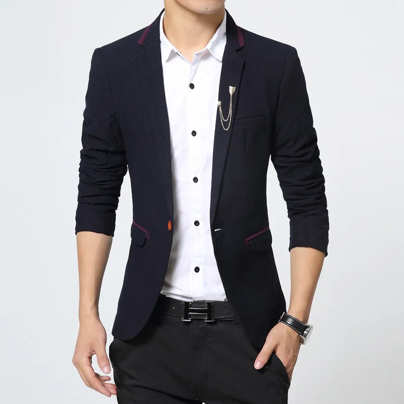 2017 Весна Для мужчин S блейзер из массива бутик Костюмы для высокое качество